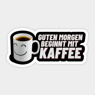 Guten Morgen Kaffee Tasse lächeln Sticker